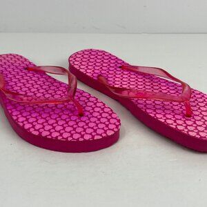 Unbranded Flip Flops Size 7 Pink Round Open Toe